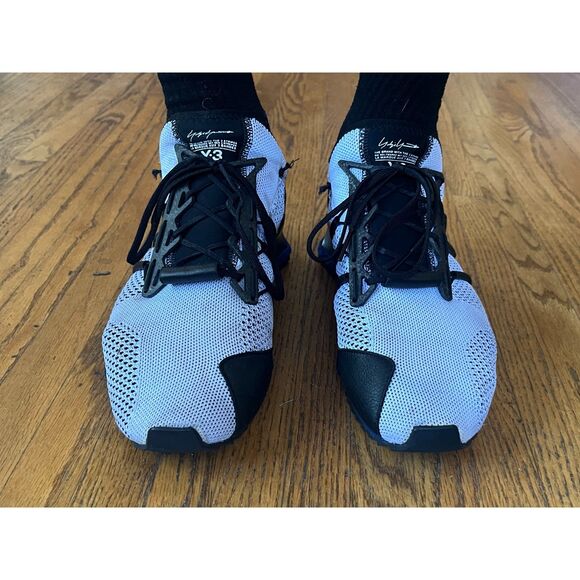 Y3 White Black Yohji Yamamoto Running Basketball Sneakers Trainers  Mens Sz 11.5 - Picture 2 of 14